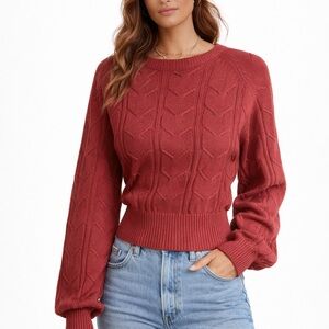 Elegant Brick Red Women's Sweater